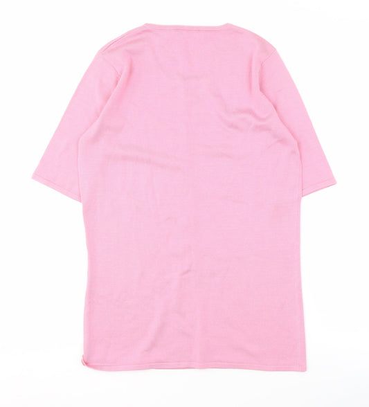 Basler Women's Pink Silk Blend Knit Top Size 8