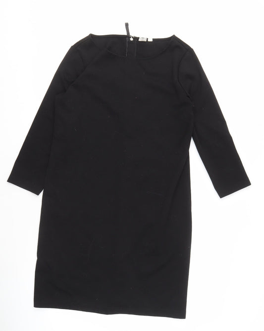 Gap Women's Black Sheath Dress M Workwear 3/4 Sleeve
