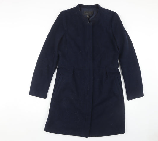 Womens UK Size S Mango Blue Overcoat