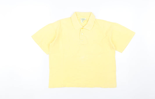 Womens UK Size S Laura Ashley Yellow Basic Polo