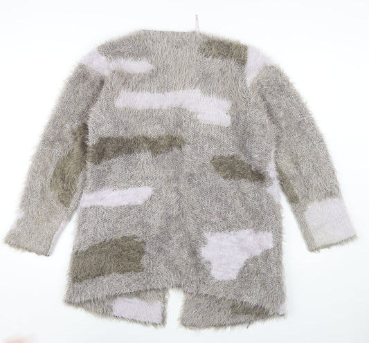 Womens UK Size 14 Marble Grey Cardigan Jumper