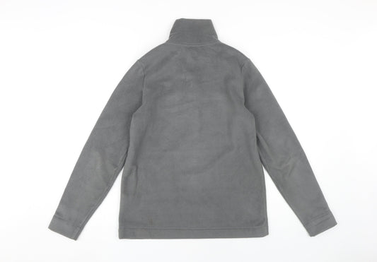 Mens UK Size XS Lands' End Grey Henley Sweatshirt