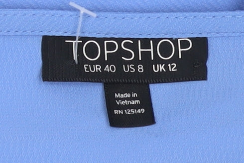 Womens UK Size 12 Topshop Blue Camisole Tank