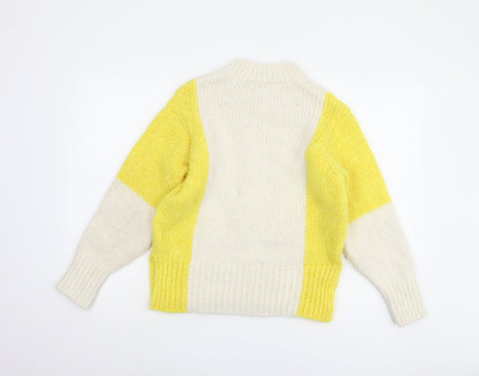 Womens UK Size 8 Marks and Spencer Yellow Pullover Jumper