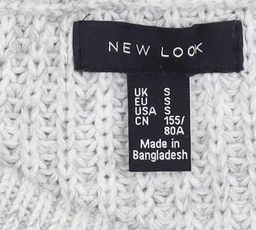 Womens UK Size S New Look Grey Pullover Jumper