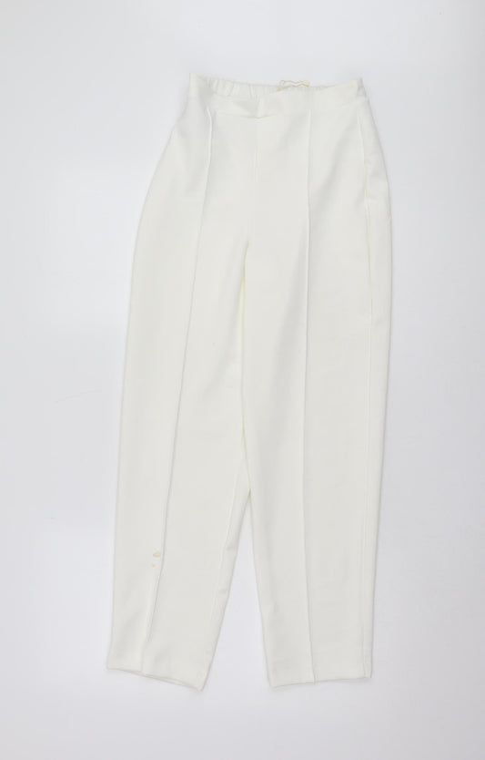 Womens UK Size 8 MNG Regular Fit Ivory Trousers