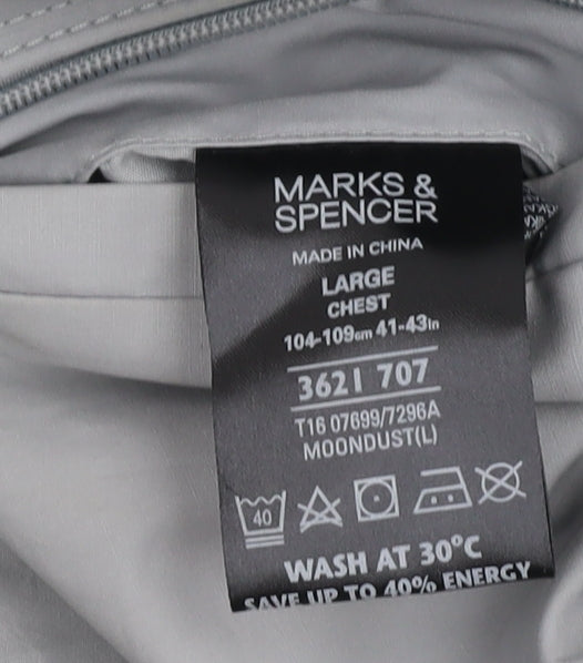 Mens UK Size L Marks and Spencer Grey Basic Jacket