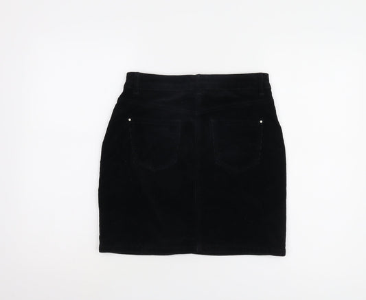 Dorothy Perkins Women's Black Corduroy Pencil Skirt Size 6