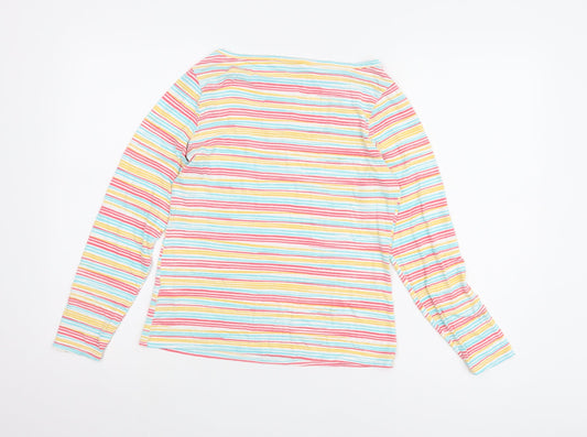 John Lewis Women's Multicoloured Striped T-Shirt, Size 12