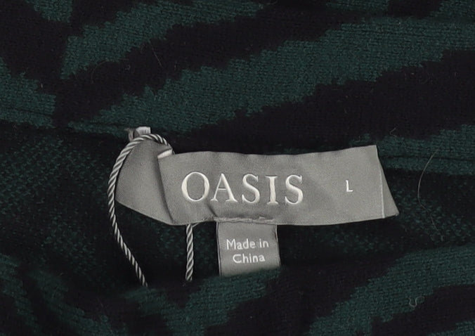 Oasis Women’s Green Flare Skirt L