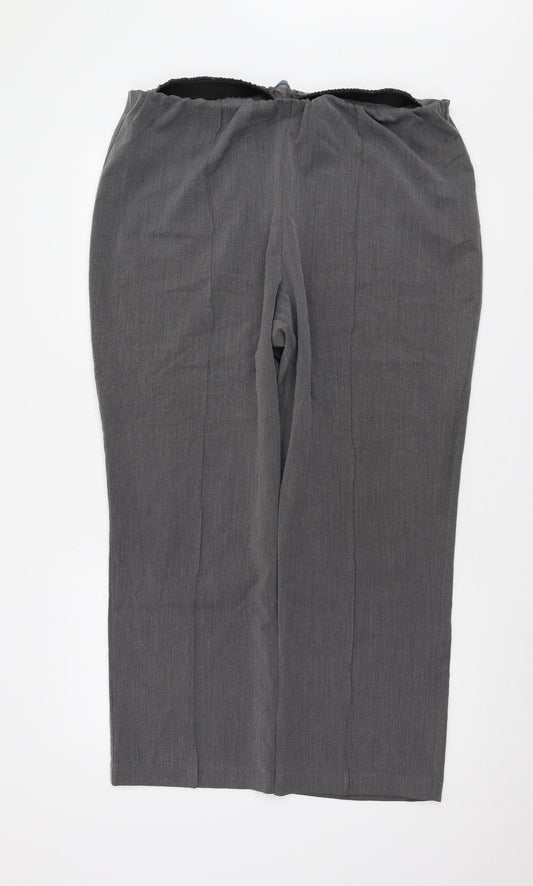 Womens UK Size 18 Bonmarché Regular Fit Casual Grey Trousers