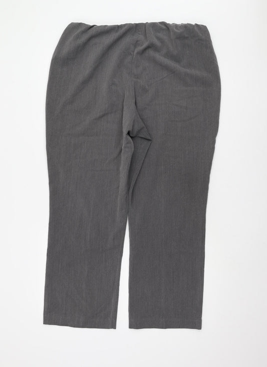 Womens UK Size 18 Bonmarché Regular Fit Casual Grey Trousers
