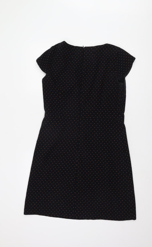 Next Women's Black Polka Dot Shift Dress Size 12