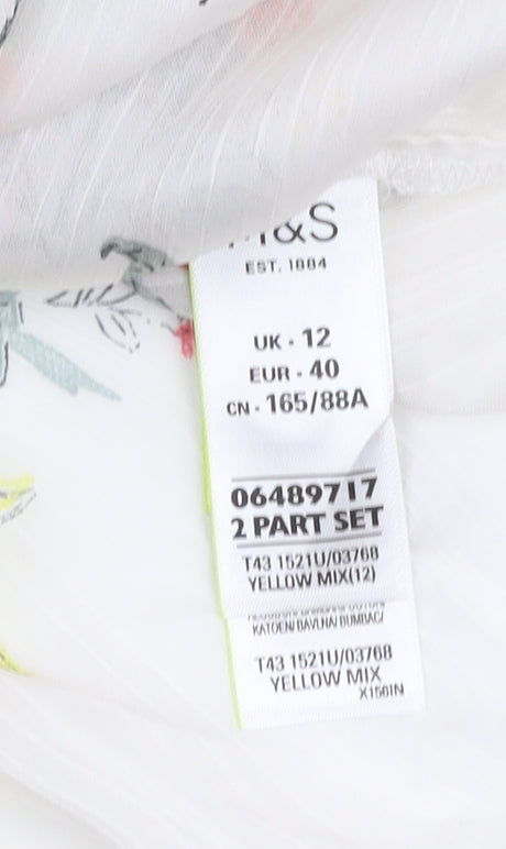 Womens UK Size 12 Marks and Spencer Multicoloured Basic Blouse