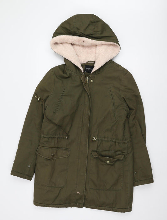 Womens UK Size 8 Brave Soul Green Parka Coat
