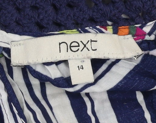 Next Women's Multicoloured Long Striped Dress 14