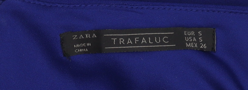 Zara Women Blue Sleeveless V-Neck Playsuit S