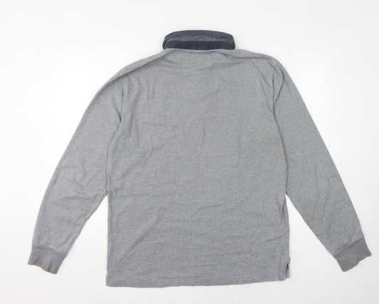 GANT Men's Grey XL Long Sleeve Polo Shirt