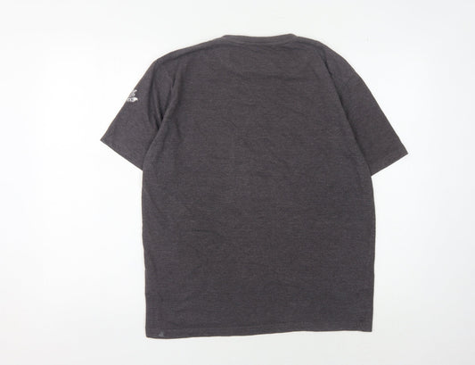 Soul Star Men's Black Graphic Print T-Shirt - M