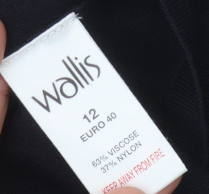 Womens UK Size 12 Wallis Black Basic Blouse