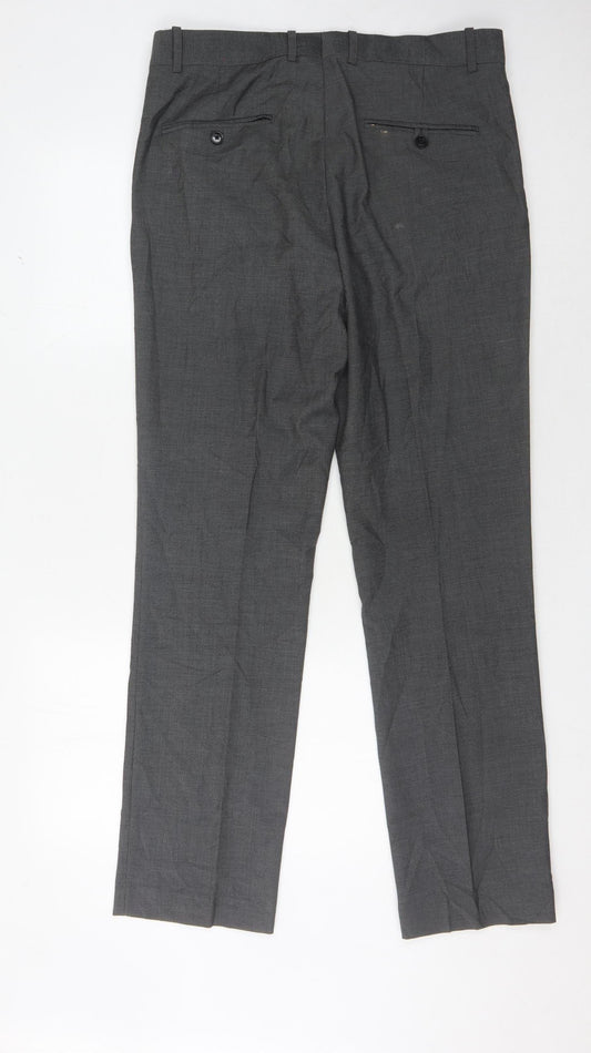 H&M Men's Grey Dress Pants Regular Fit Size 34