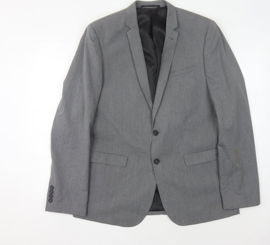 Mens UK Size 42 ASOS Regular Grey Suit Jacket