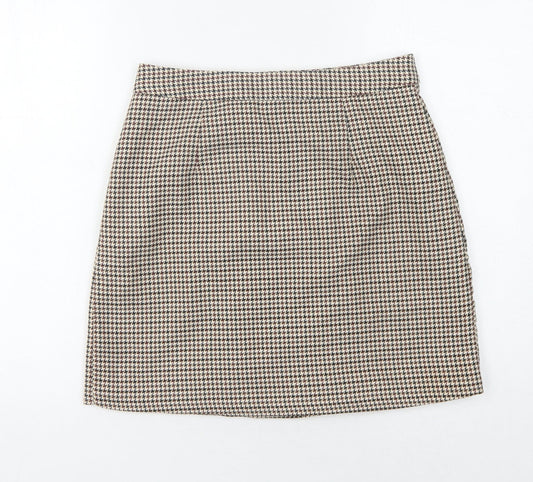 Next Women's Multicoloured Houndstooth Skirt Size 10