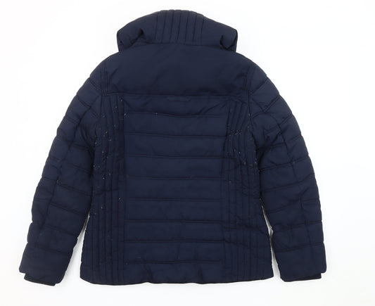 Womens UK Size M EDC Blue Puffer Jacket