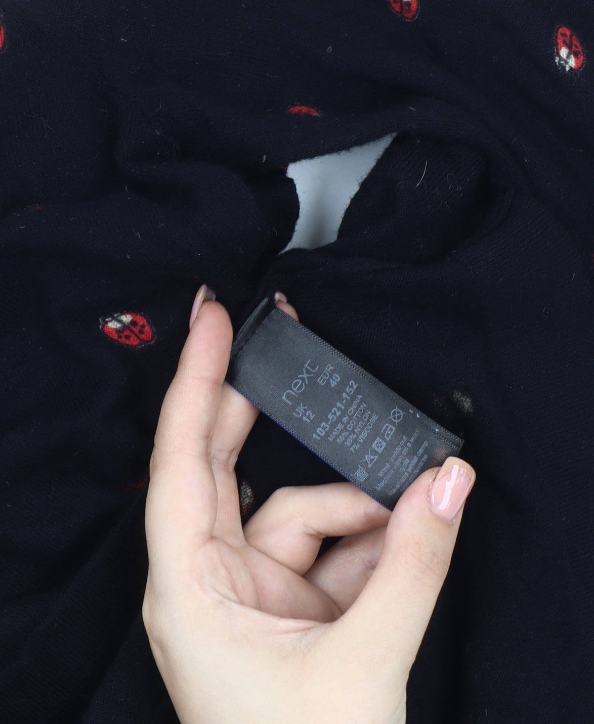 Womens UK Size 12 NEXT Black Pullover Jumper