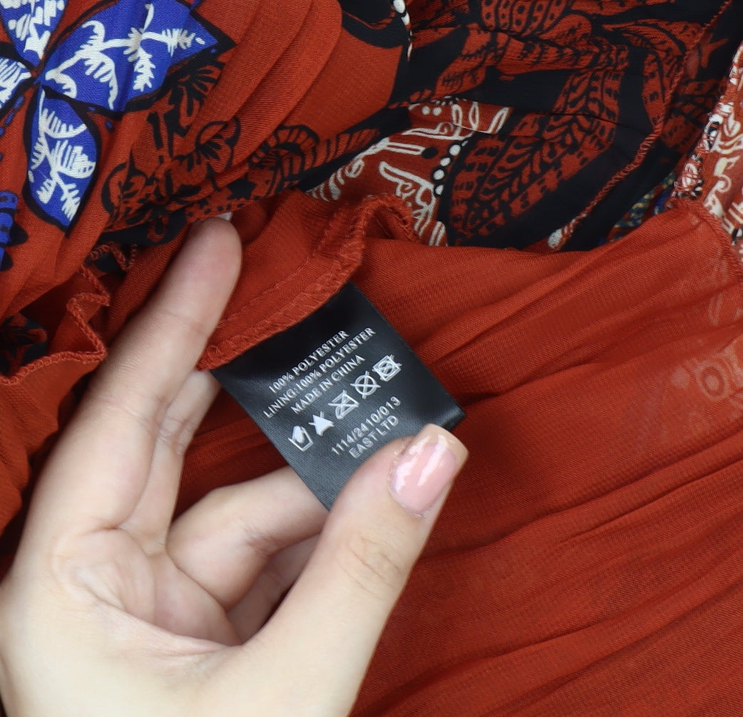 East Women's Multicoloured Floral Dress Size 10