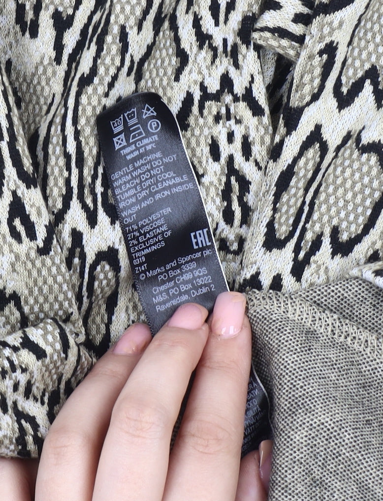 Marks and Spencer Women Beige Animal Print Dress