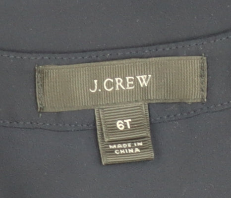 Womens UK Size 10 J.CREW Blue Basic Blouse