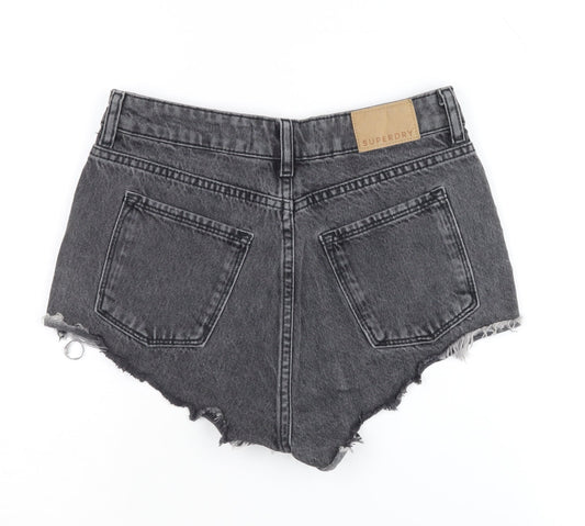 Superdry Women's Grey Cut-Off Shorts, Size 24