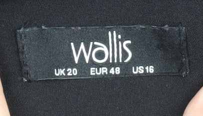 Womens UK Size 20 Wallis Black Basic Blouse
