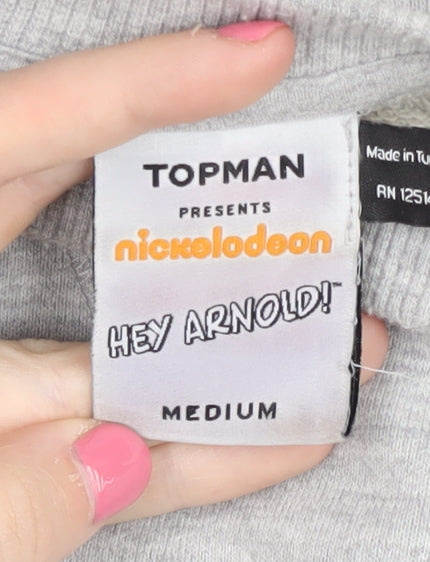 Topman Men's Grey Hey Arnold Sweatshirt Medium