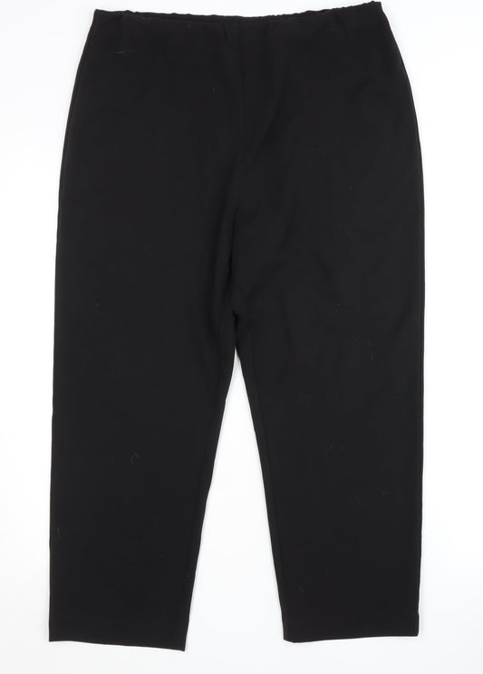 Womens UK Size 14 ISLE Black Trousers
