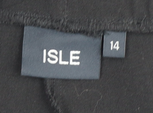 Womens UK Size 14 ISLE Black Trousers