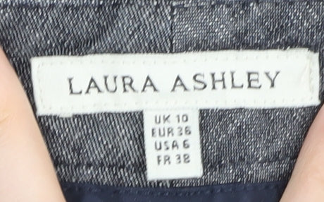 Laura Ashley Women's Blue Cropped Trousers Size 10