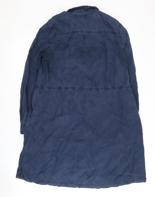French Connection Women's Blue Shirt Dress - Size 14