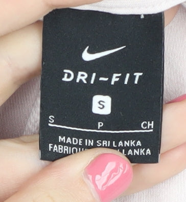 Nike Women's Pink Hooded Pullover S Jersey Hoodie