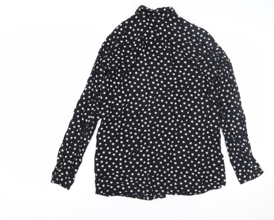 Womens UK Size 12 H&M Black Basic Blouse