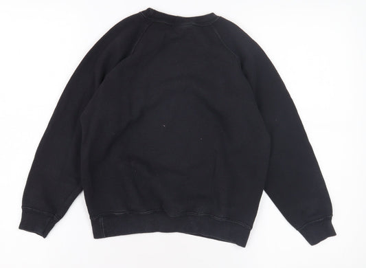Back view of Absolute Cult Black unisex kids m holiday graphic sweatshirt