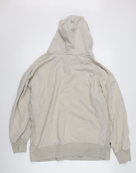 Superdry Men's Beige Pullover Hoodie M Relaxed Fit