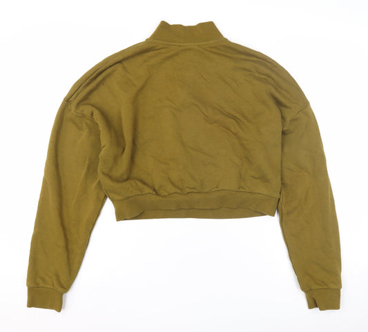 Nike Women's Green Pullover Sweatshirt, S, High Neck, 1/2 Zip