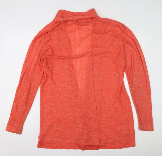 Womens UK Size M Isle Orange Cardigan Jumper