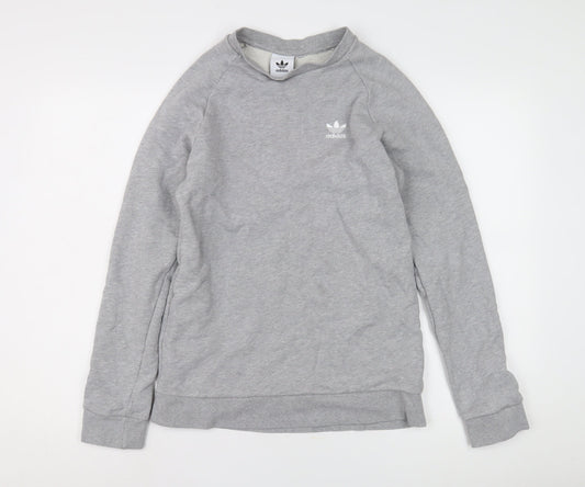 Additional front view of Adidas Grey Women's Sweatshirt - Classic Style L