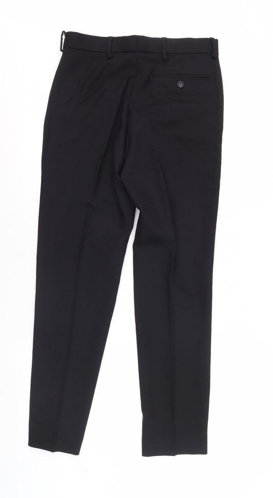 Marks and Spencer Men's Black Slim Trousers 28W 31L
