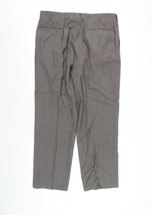 Marks & Spencer Men's Beige Wool Trousers Size L