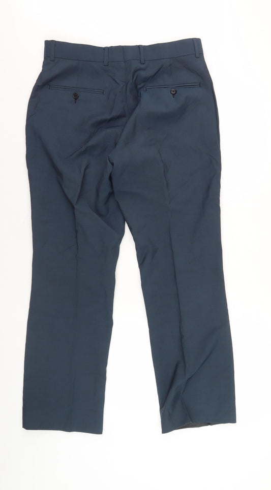 Alexandre Savile Row Men's Blue Dress Pants, Size 38