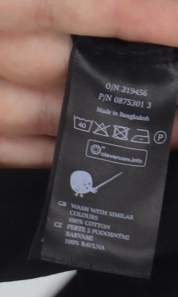 Womens UK Size M Monki Black Cropped T-Shirt